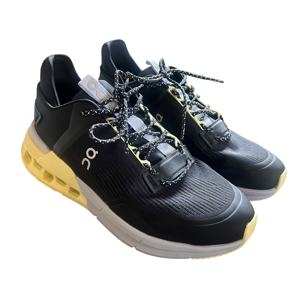 On Cloudnova Flux Womens Running Shoes Black Hay 3WD10380307 US 8